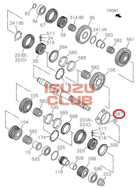 Схема Корпус масляного насоса КПП ISUZU FSR90 =Isuzu Original= *8983036500*