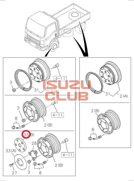 Схема Колпак переднего колеса NLR85/NMR85 =Isuzu Original= *8983307150*