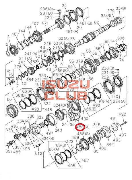 Схема Венец шестерни пониженного диапазона КПП MJX16 ISUZU EXZ51 =Isuzu Original= *8983642591*
