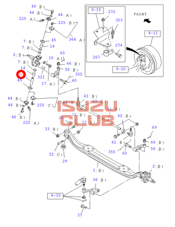 Фотография Шкворень поворотного кулака ISUZU FSR90/FSR34 =Isuzu Original= *1431610180*