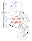 Щит (пыльник) заднего тормозного барабана левый ISUZU FVR34 =Isuzu Original= *1471518070*