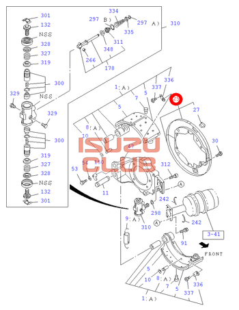 Фотография Щит (пыльник) заднего тормозного барабана левый ISUZU FVR34 =Isuzu Original= *1471518070*