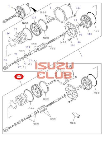 Фотография Ремкомплект энергоаккумулятора ISUZU FSR90 =Isuzu Original= *1855764420*