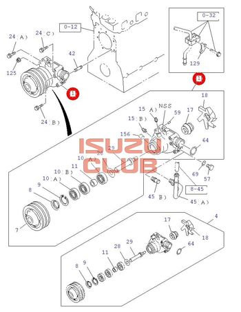 Фотография Насос водяной двигателя 6HK1 ISUZU FVR34 =Isuzu Original= *1873109740*