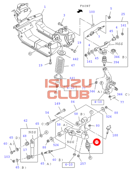 Схема Опора шаровая ISUZU NLR85 нижняя =Isuzu Original= *8971424521*