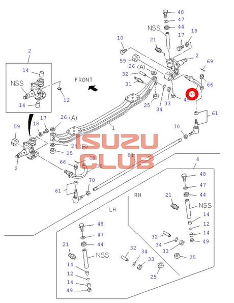 Схема Сошка поворотного кулака правого (рычаг) ISUZU NQR90/75/71/NPR75 =Isuzu Original= *8971476362*