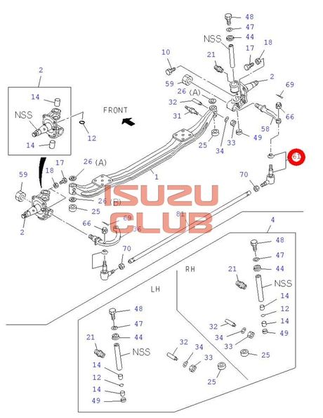 Схема Наконечник рулевой тяги правый ISUZU N-серии =Isuzu Original= *8972225090*