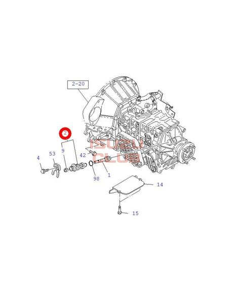 Схема Корпус привода спидометра КПП MYY5T/MZZ6 ISUZU N-серии =Isuzu Original= *8972531250*