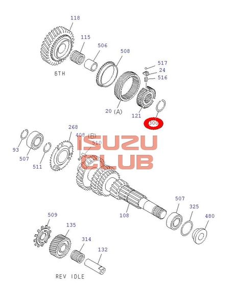 Схема Кольцо регулировочное/стопорное ID=33.2 T=1.9 КПП MZZ6U =Isuzu Original= *8972886200*