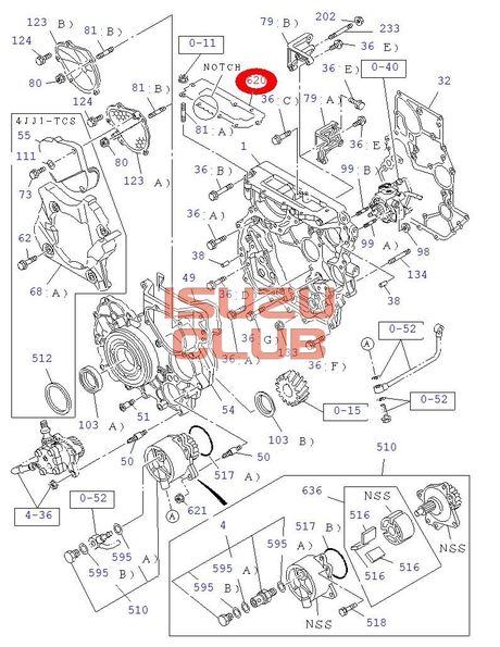 Схема Прокладка ГБЦ 4JJ1 (2-я часть) ISUZU NLR/NMR(E3/4) T=1.40 (1 метка) =Isuzu Original= *8973288282*