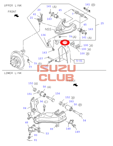 Схема Отбойник передней подвески ISUZU D-Max =Isuzu Original= *8973629620*
