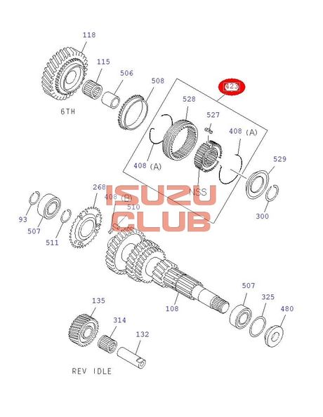 Схема Муфта синхронизатора КПП MYY6 (6-й передачи) =Isuzu Original= *8973670220*
