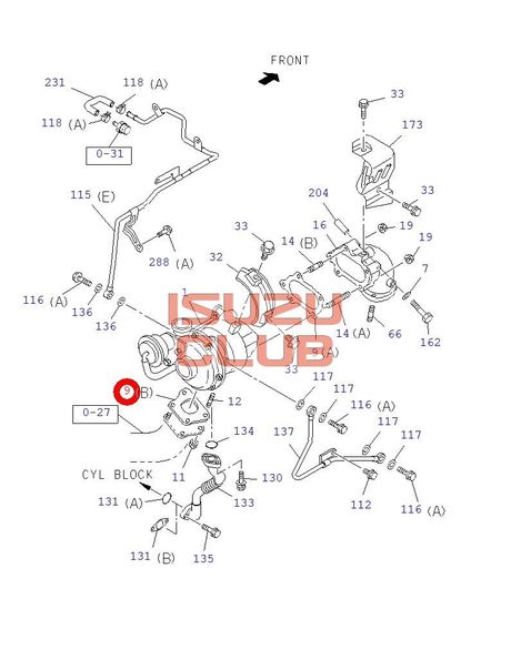 Схема Прокладка турбокомпрессора выпускная 4HK1-T ISUZU NQR75 =Isuzu Original= *8973744120*