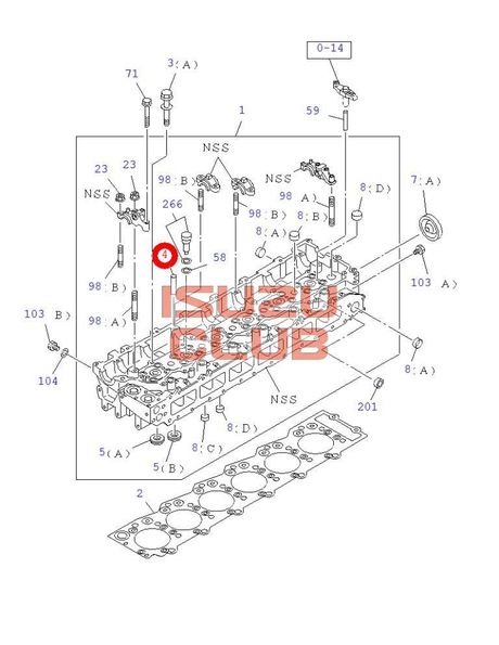 Схема Втулка направляющая клапана двигателя 4HK1/6HK =Isuzu Original= *8973767191*