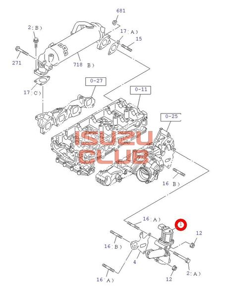 Схема Клапан EGR/ЕГР 4JJ1 ISUZU NLR85/NMR85 =Isuzu Original= *8982382591*