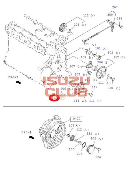 Схема Шестерня ГРМ промежуточная (Z=72-60-30) 4HK1 ISUZU =Isuzu Original= *8976005861*