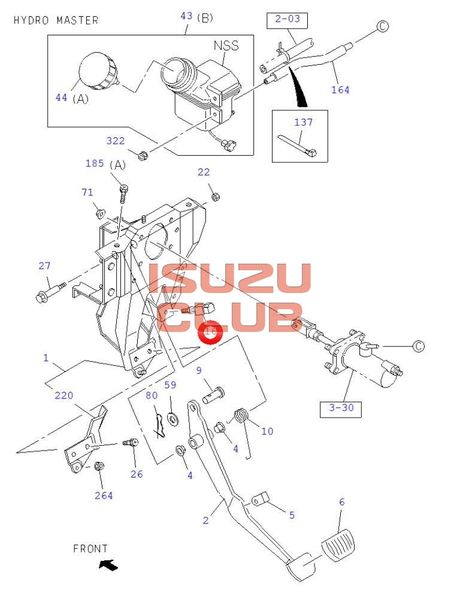 Схема Выключатель концевой стоп-сигнала ISUZU NQR75/71 =Isuzu Original= *8978551870*