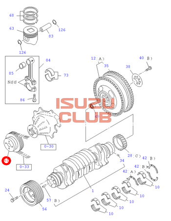 Фотография Шкив ремня помпы двигатель 4HK1 ISUZU NPR75/NQR90/FSR90 =Isuzu Original= *8980033841*