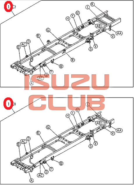 Схема Рама ISUZU NQR75 =Isuzu Original= *8980035112*