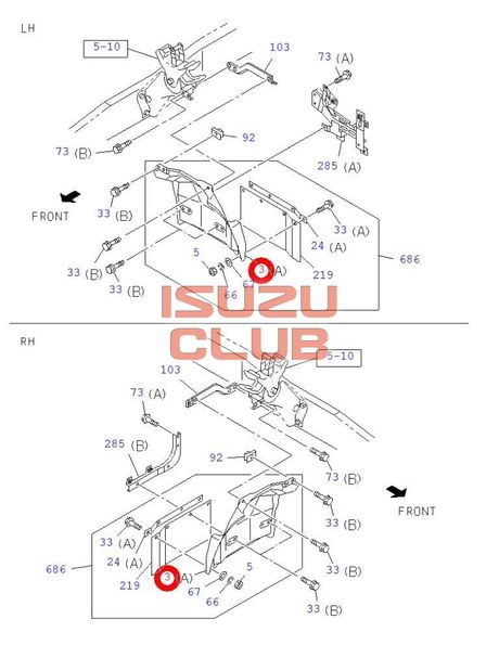 Схема Подкрылок кабины задний левый ISUZU NPR75/NQR90/NMR85/NLR85 (пластиковый) =Isuzu Original= *8980040304*