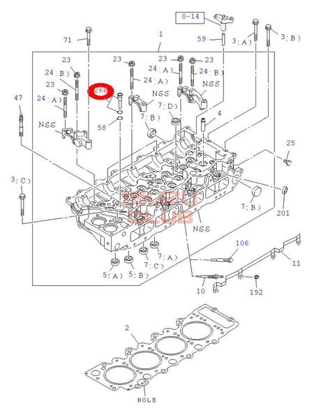 Схема Стакан топливной форсунки (направляющая) ISUZU/HITACHI 4HK1/6HK1 =Isuzu Original= *8980184620*
