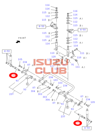 Фотография Палец переднего стабилизатора ISUZU FVR34 6HK1 =Isuzu Original= *8980228741*