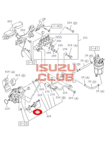 Схема Ремкомплект клапана ТНВД NPR75(Е3)/NLR/NMR85(Е3) =Isuzu Original= *8981454841*