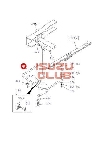 Фотография Стабилизатор передней поперечной устойчивости ISUZU NQR90 =Isuzu Original= *8981507210*