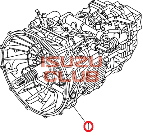 Схема КПП в сборе ISUZU FSR90 MZW6P =Isuzu Original= *8982060480*