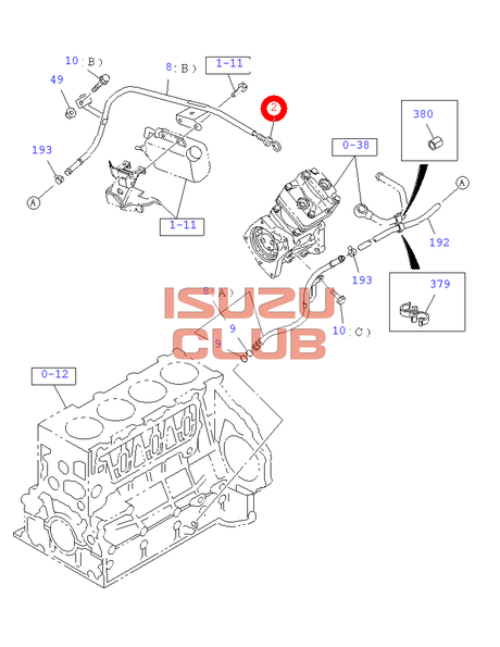 Схема Щуп масляный ISUZU FSR90 4HK1 =Isuzu Original= *8982455150*
